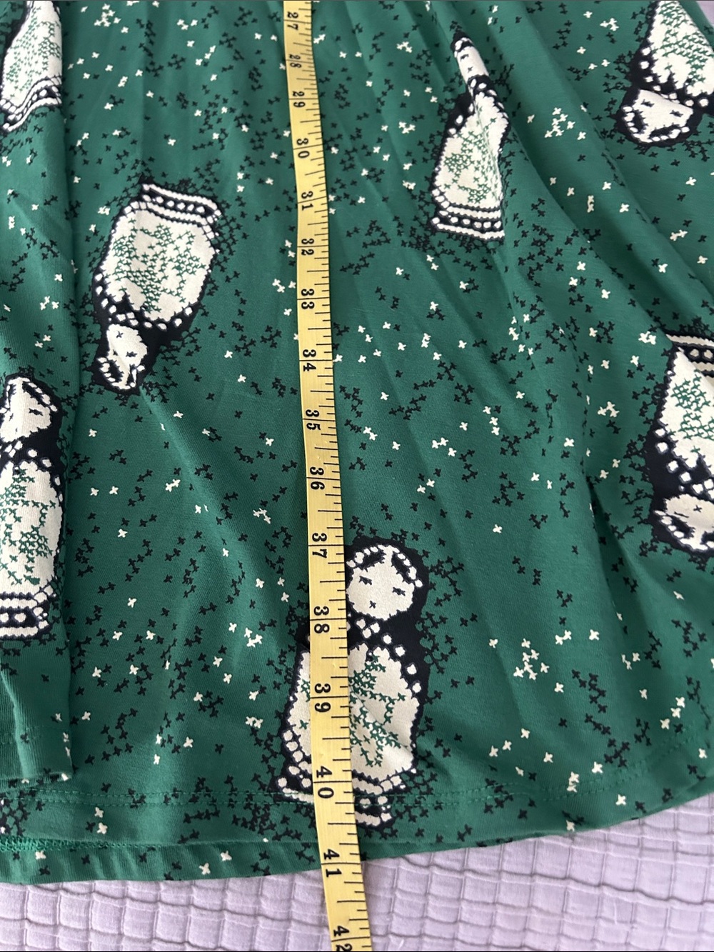 Green V-Neck Long Sleeve Midi Dress - Green - Picture 7 of 8